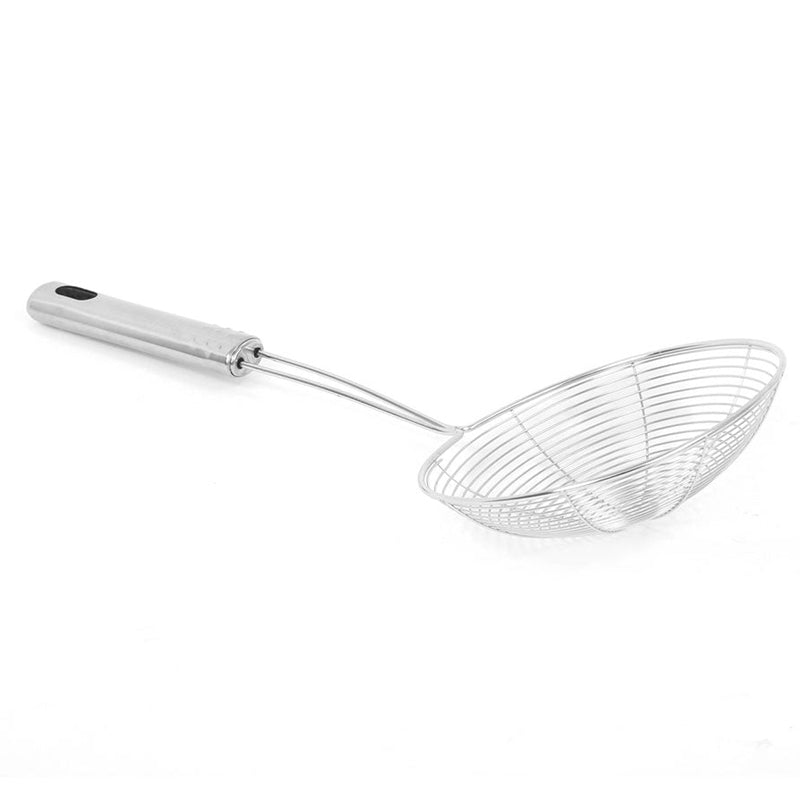 Stainless Steel Small Jara Frying Strainer With Handle (Grey)