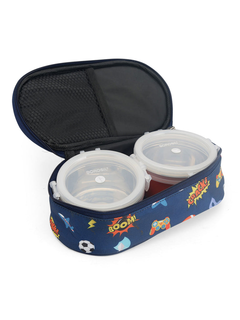 300 ml Lunch Box with Bag 2 Pieces (Blue)