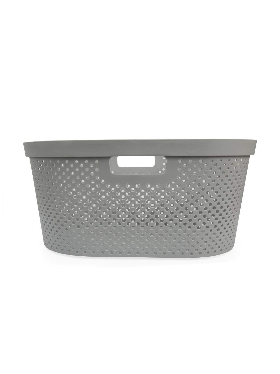 Oval 38 L Laundry Basket (Grey)