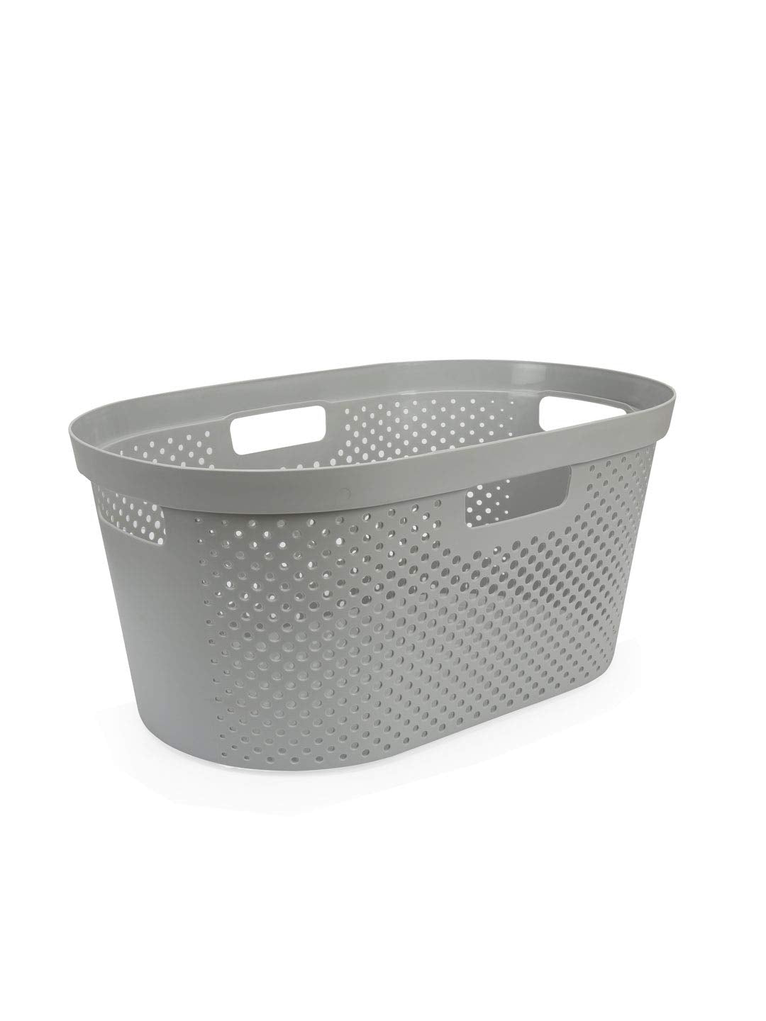 Oval 38 L Laundry Basket (Grey)