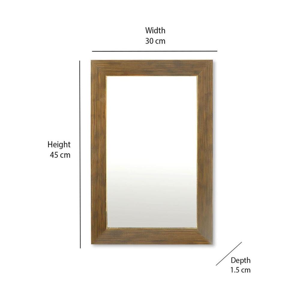 Greece Synthetic Wood Small Mirror (Gold)