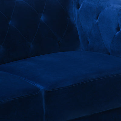Holland 2 Seater Fabric Sofa (Rich Blue)