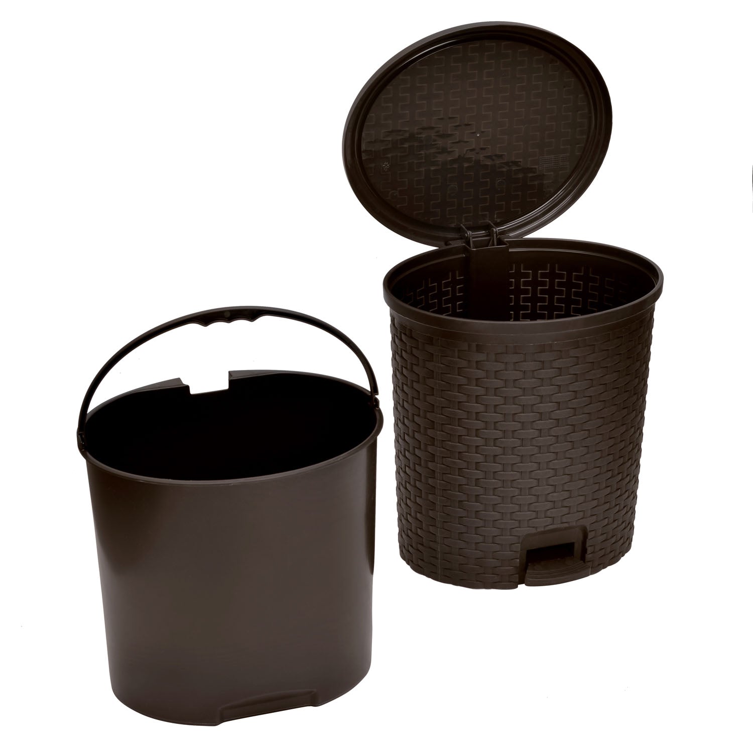 @home by Nilkamal Home Paddle Dustbin 12 Liter Charcoal Grey