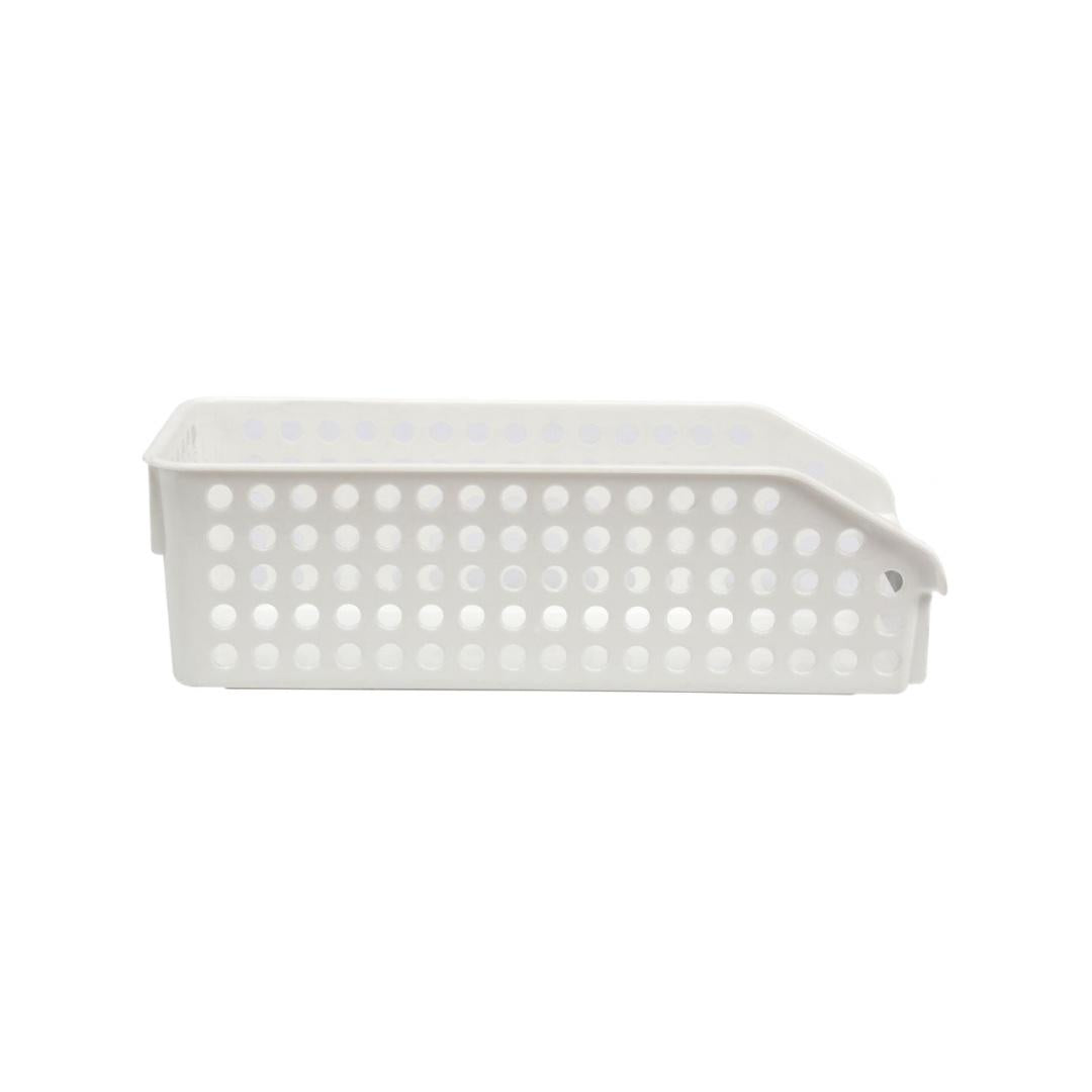 Slanted Storage Desk Basket (White)