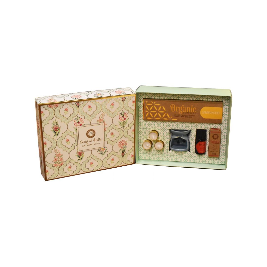 Song of India White Meditation / Pooja Organic Goodness Gift Box
