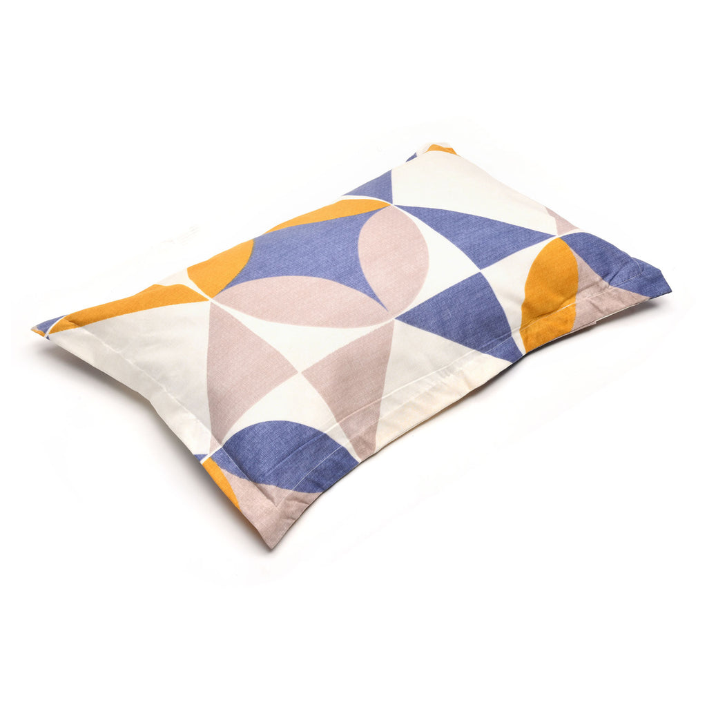 Ammara Geometric Print 46 x 69 cm Pillow Covers Set of 2 White