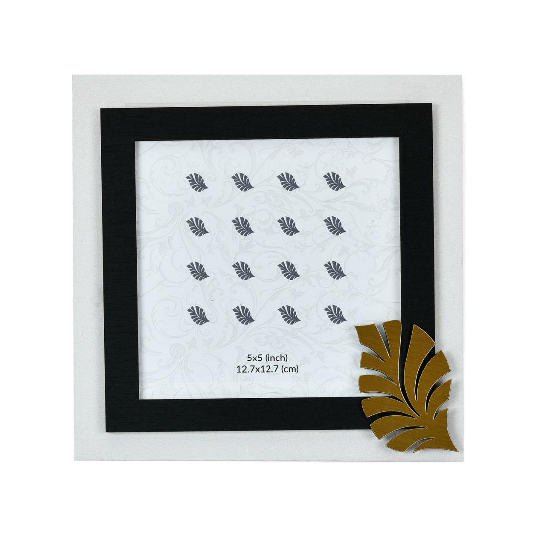 Single Leaf Square Photo Frame 18 x 18 cm (Grey)