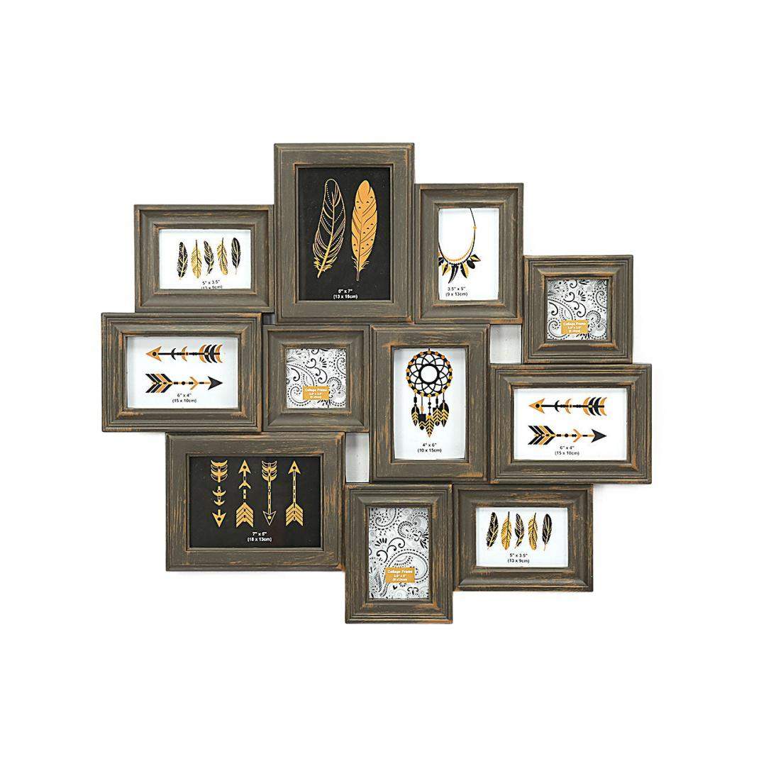 11 Collage Photo Frame (Brown)