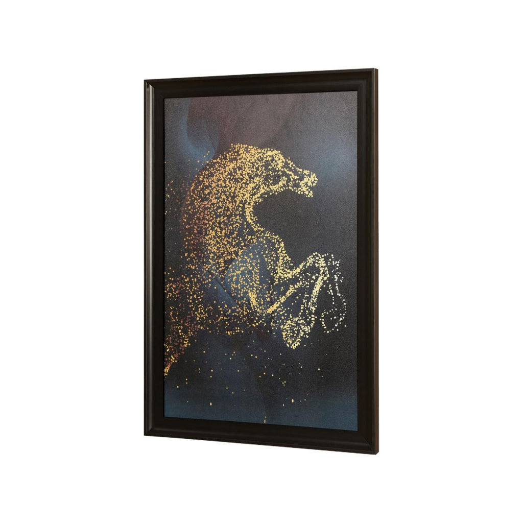 Jumping Horse Painting (Black & Gold)
