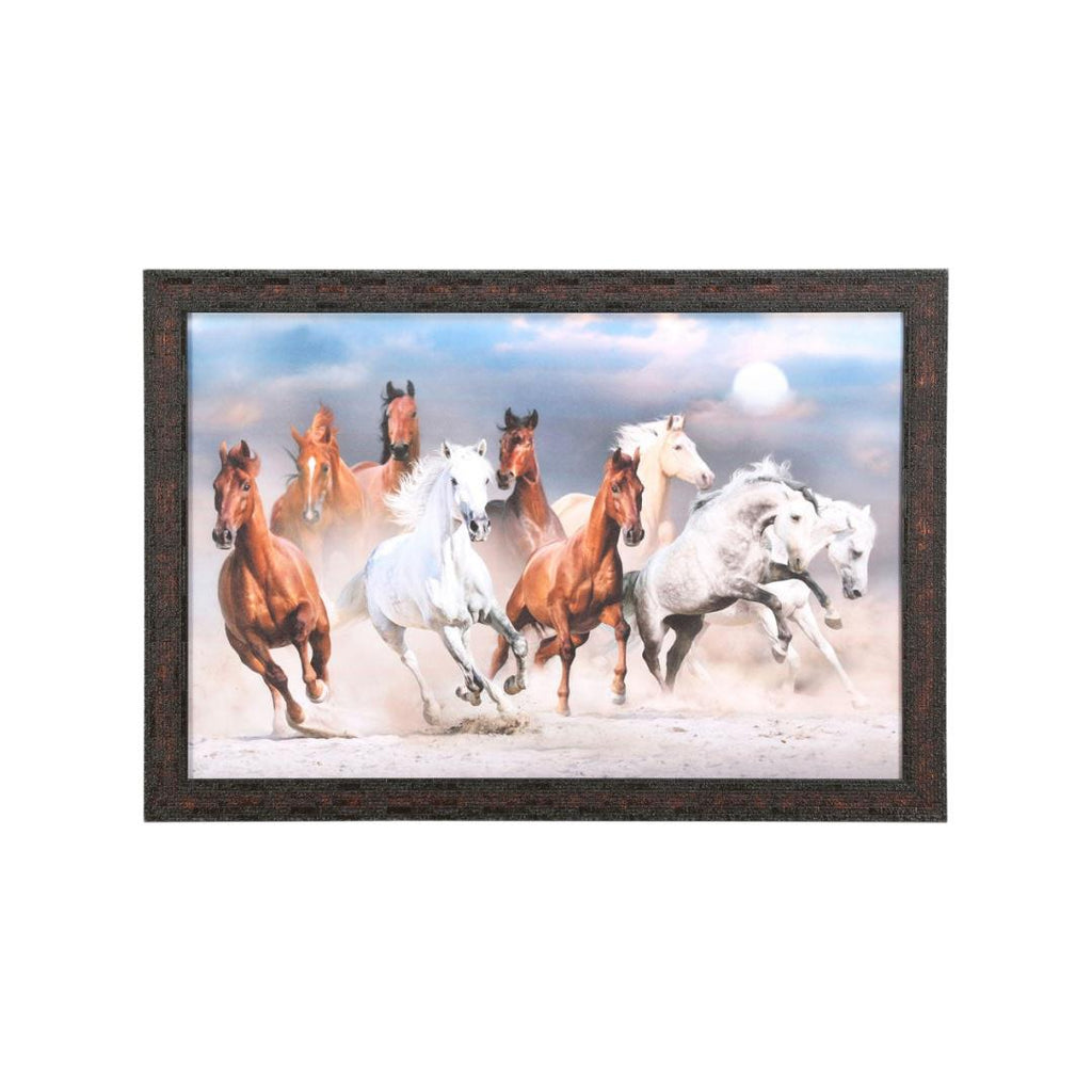 Running Horses Painting (White)