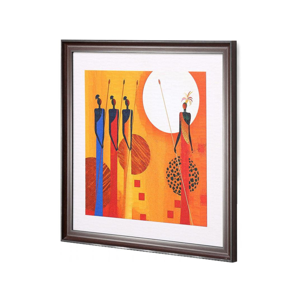 African Tribe Painting (Mustard)