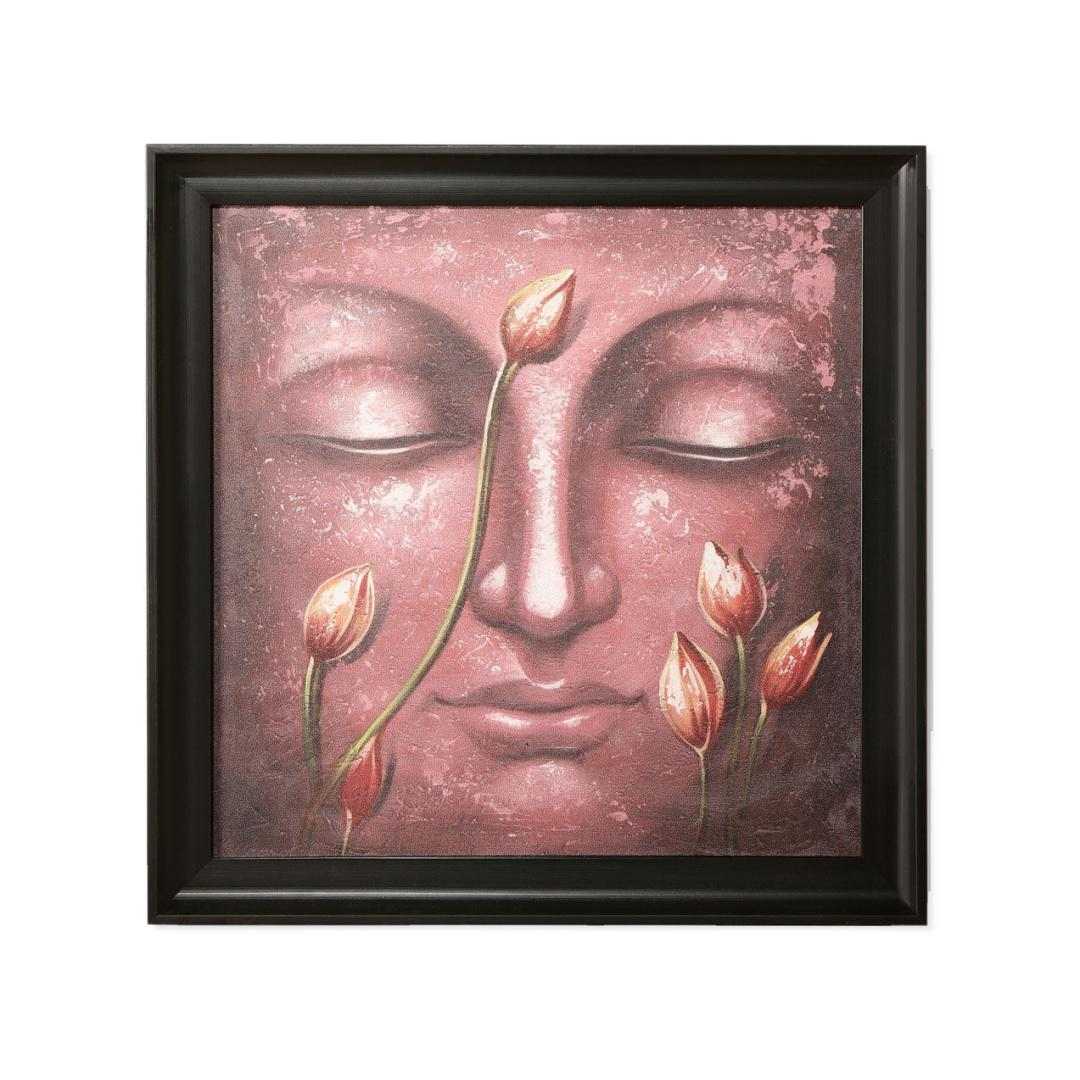 Oni Buddha Lotus Painting (Pink)