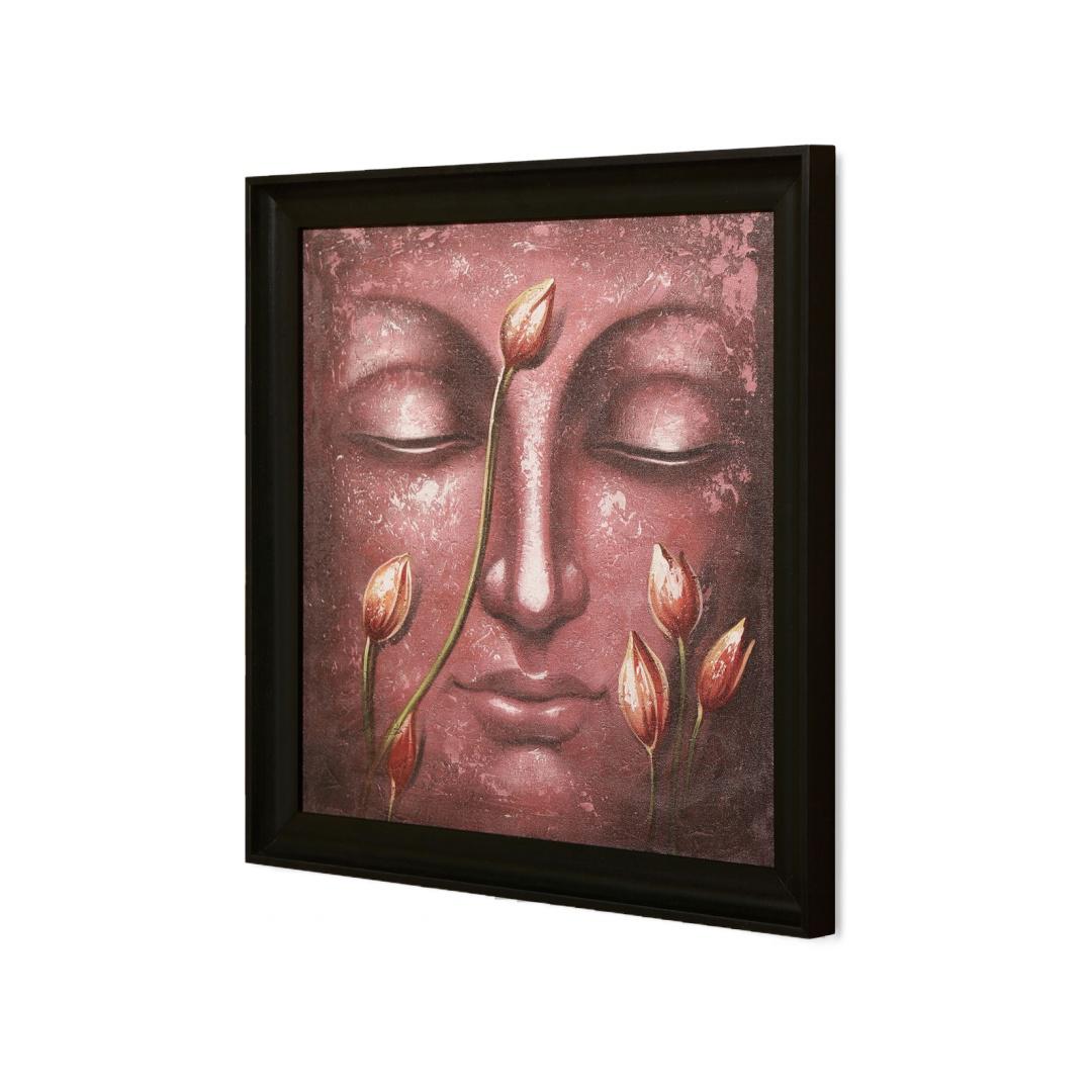 Oni Buddha Lotus Painting (Pink)