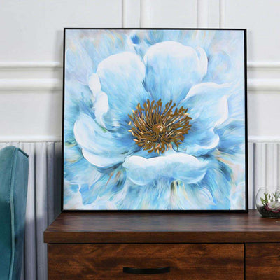 Flower Painting (Sea Green & Gold)