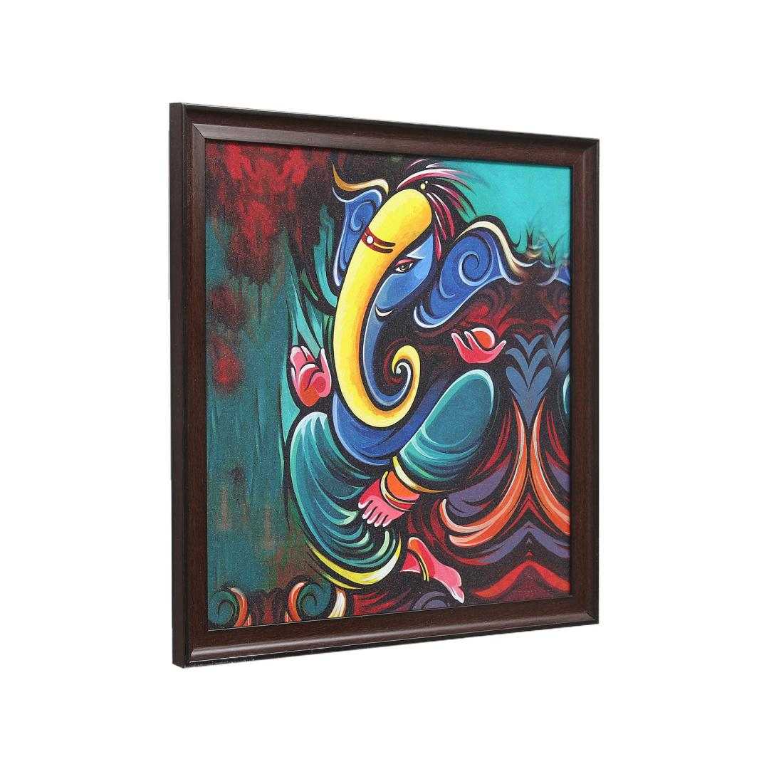 Ganesha Abstract Painting (Sea Green)