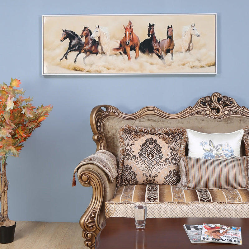 Buy Seven Horses Viva Painting (Brown) Online- @Home by Nilkamal Nilkamal  At-home @home