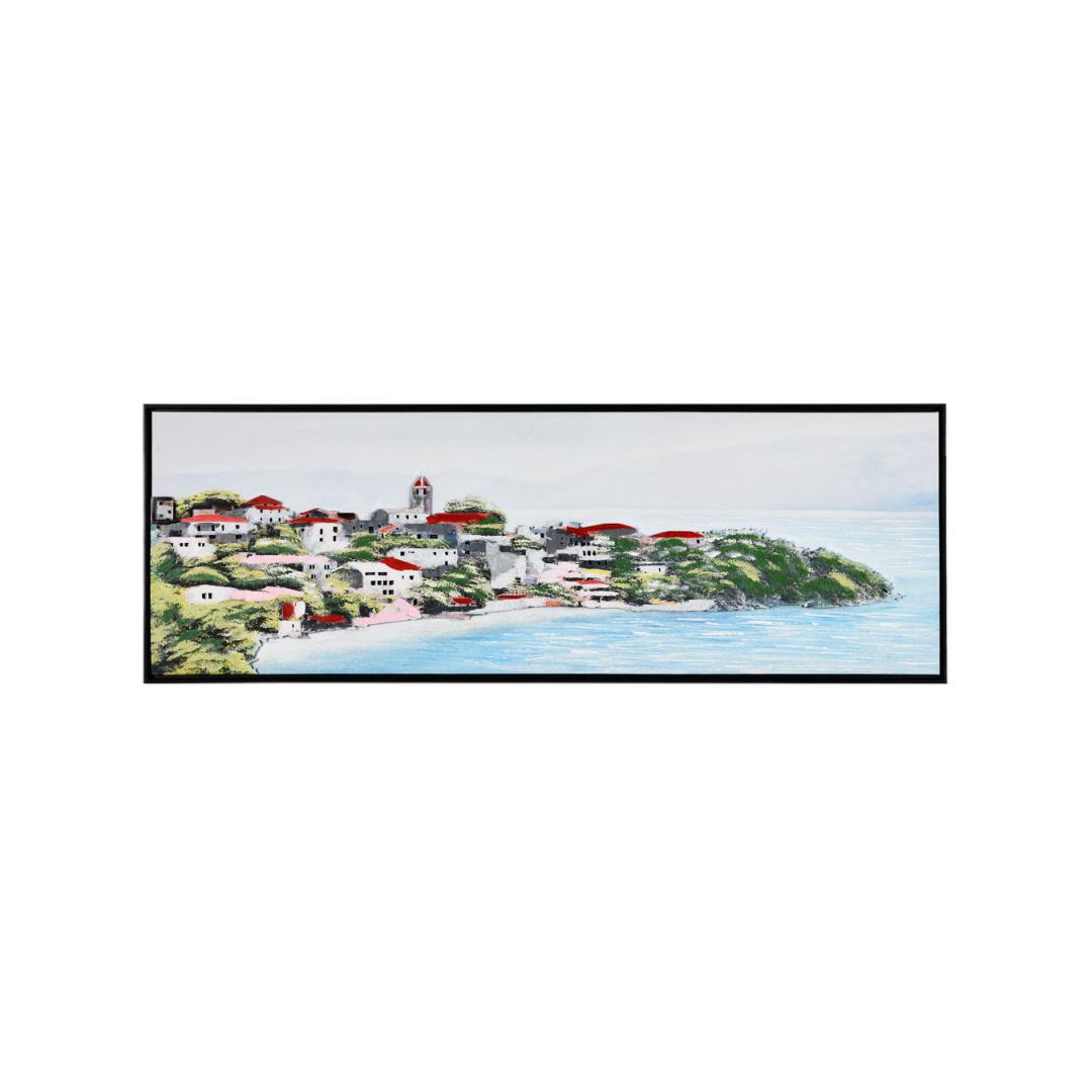 3D Santorini Painting (Seagreen)