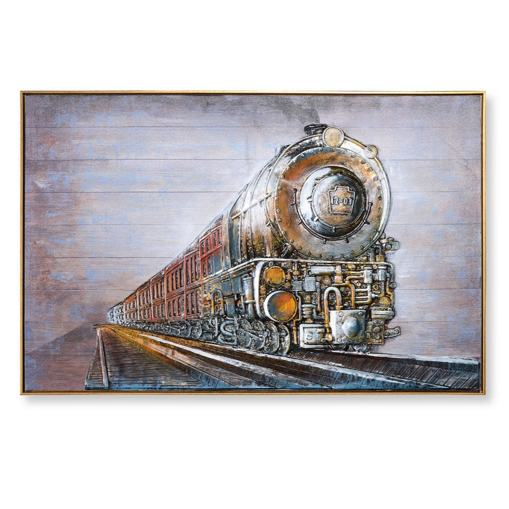 Embossed Engine Painting (Brown)