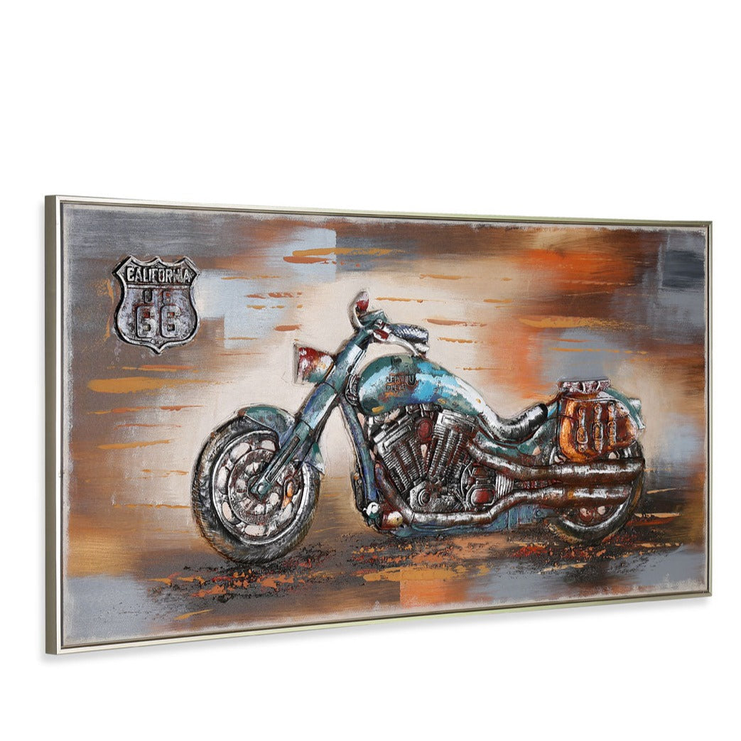 Embossed Cruiser Bike Painting (Brown)