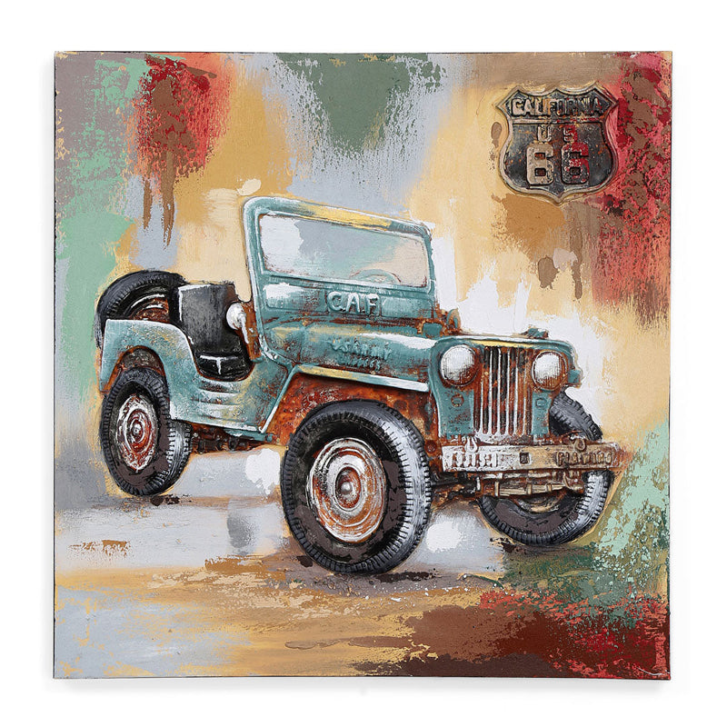 Jeep Emboss Painting (Emerald)