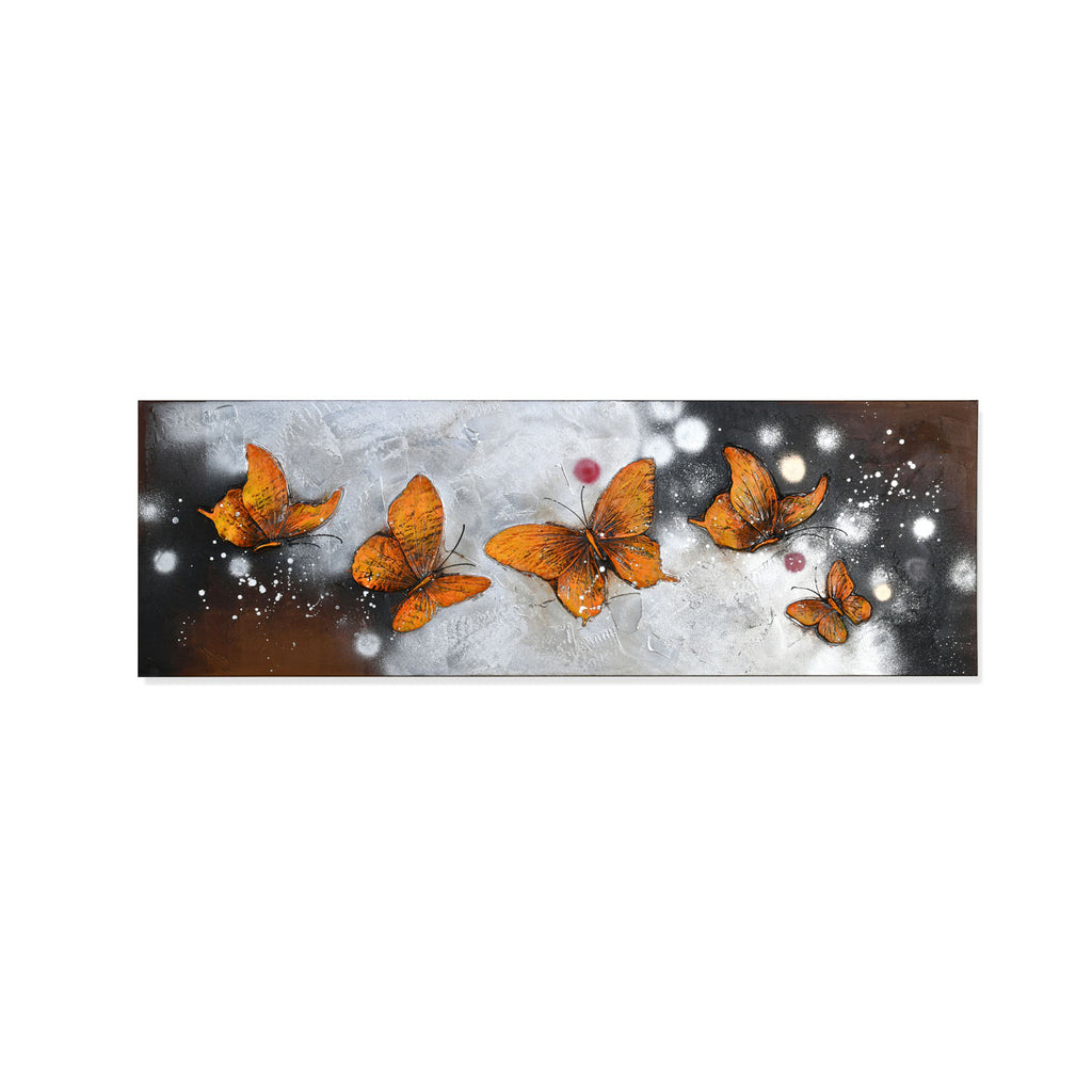 Butterflies Emboss Painting (Orange)