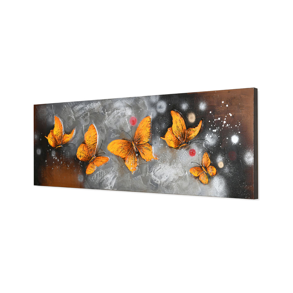 Butterflies Emboss Painting (Orange)