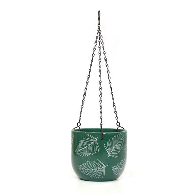 Caddy with Chain Planter (Sea Green)