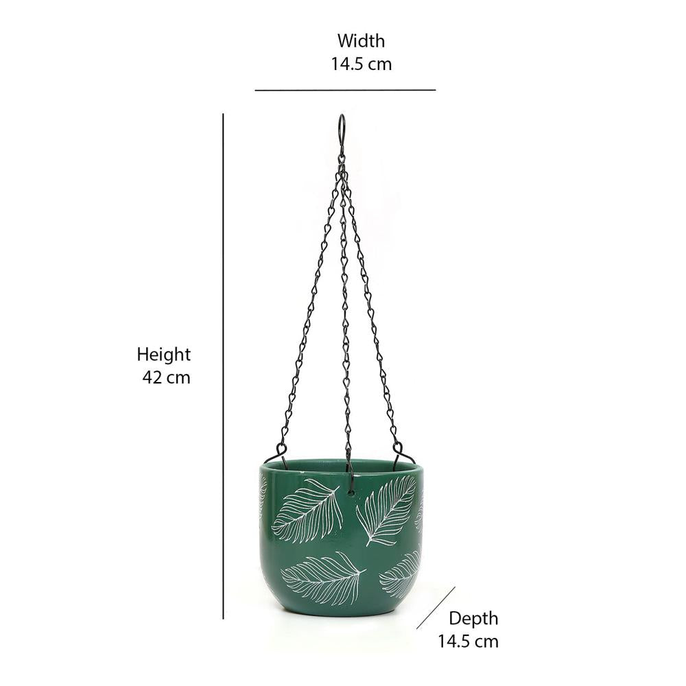 Caddy with Chain Planter (Sea Green)