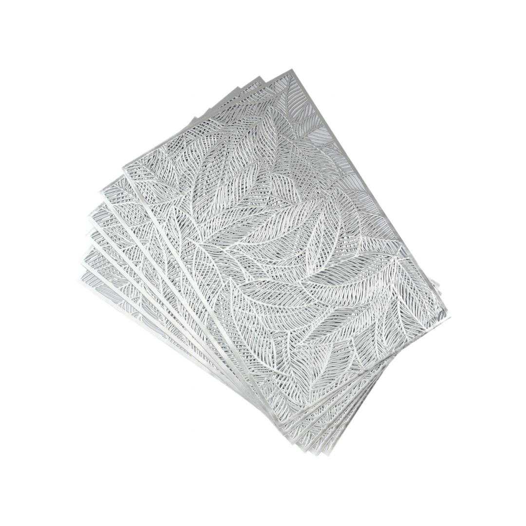 Placemat 45 x 30 cm Set of 6 (Silver)