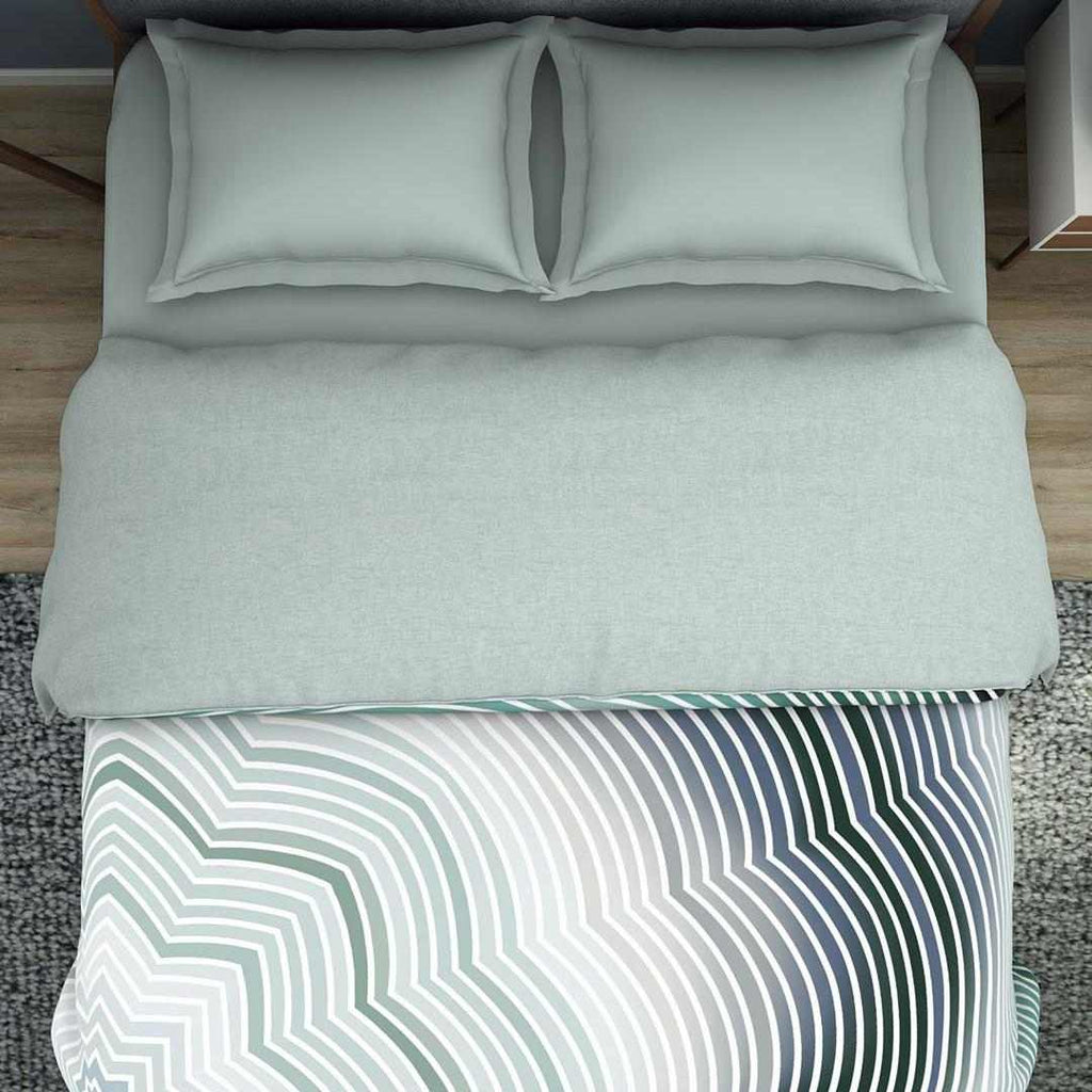 Spaces 180 TC 100% Organic Cotton Double Bed Quilt (Blue)