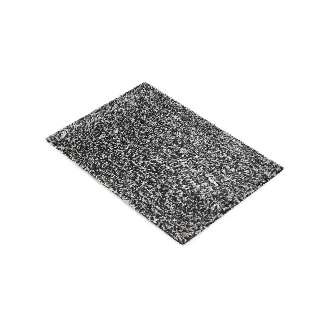 Lurex Shaggy Microfiber Rug (Black & White)