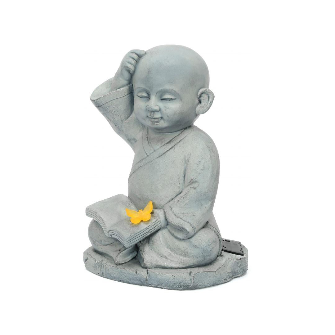 Baby Monk Nirvana Fiberclay Showpiece (Grey)