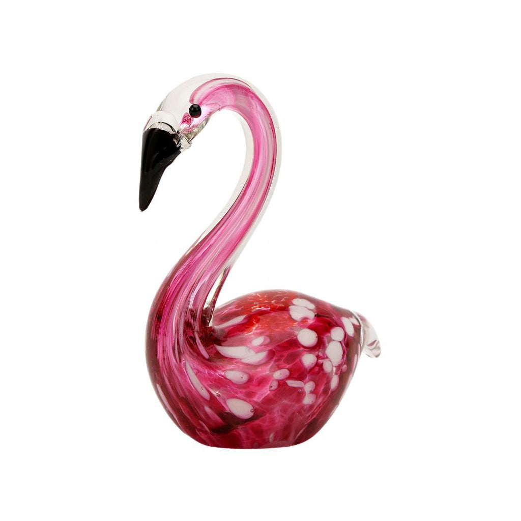 Flamingo Decorative Glass Showpiece (Purple)