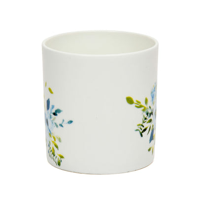 Clay Craft Ceramic 230 ml Coffee Mug Set of 6 (Blue & White)