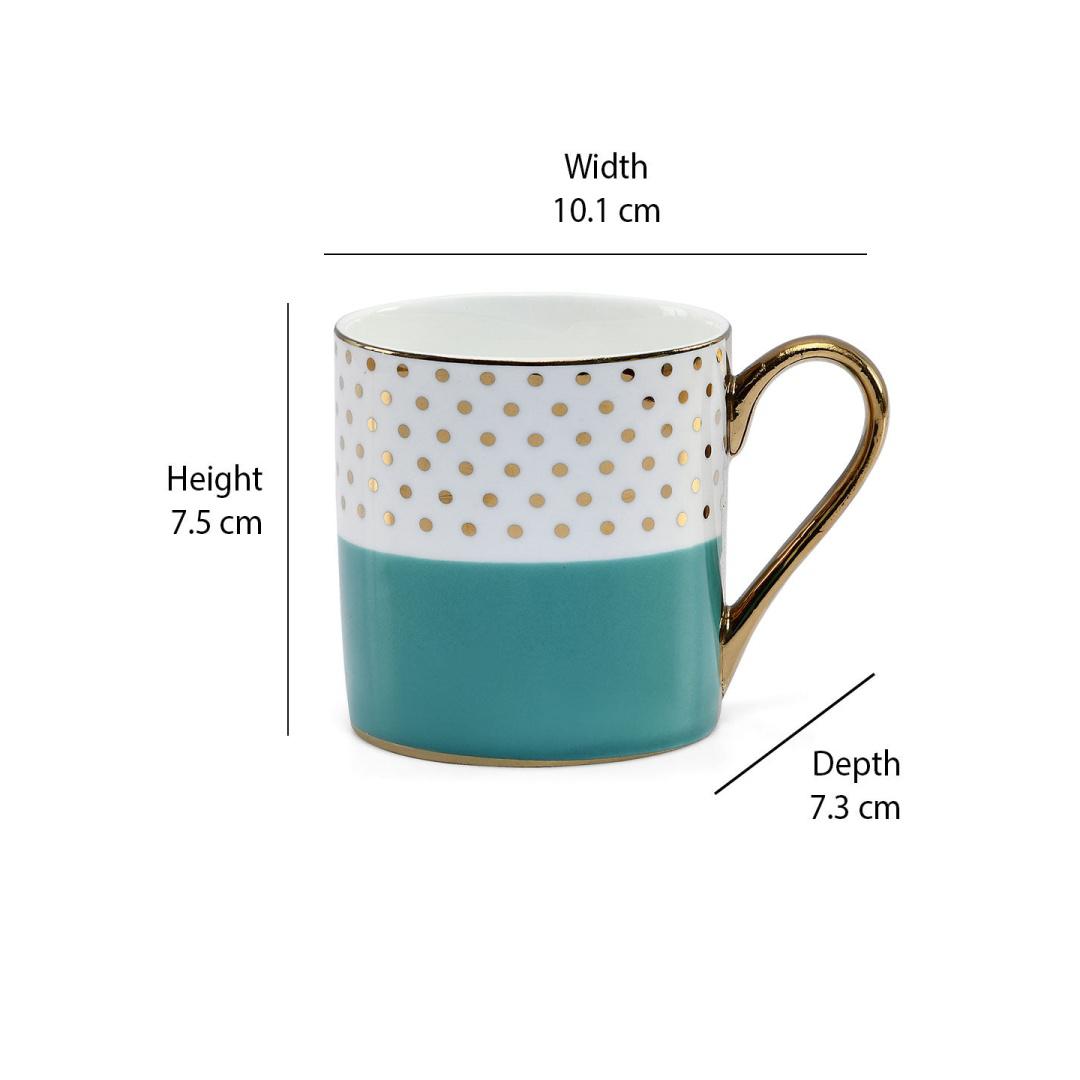 Ebony Plus E802 240 ml Coffee Mug Set of 6 (Multicolor)