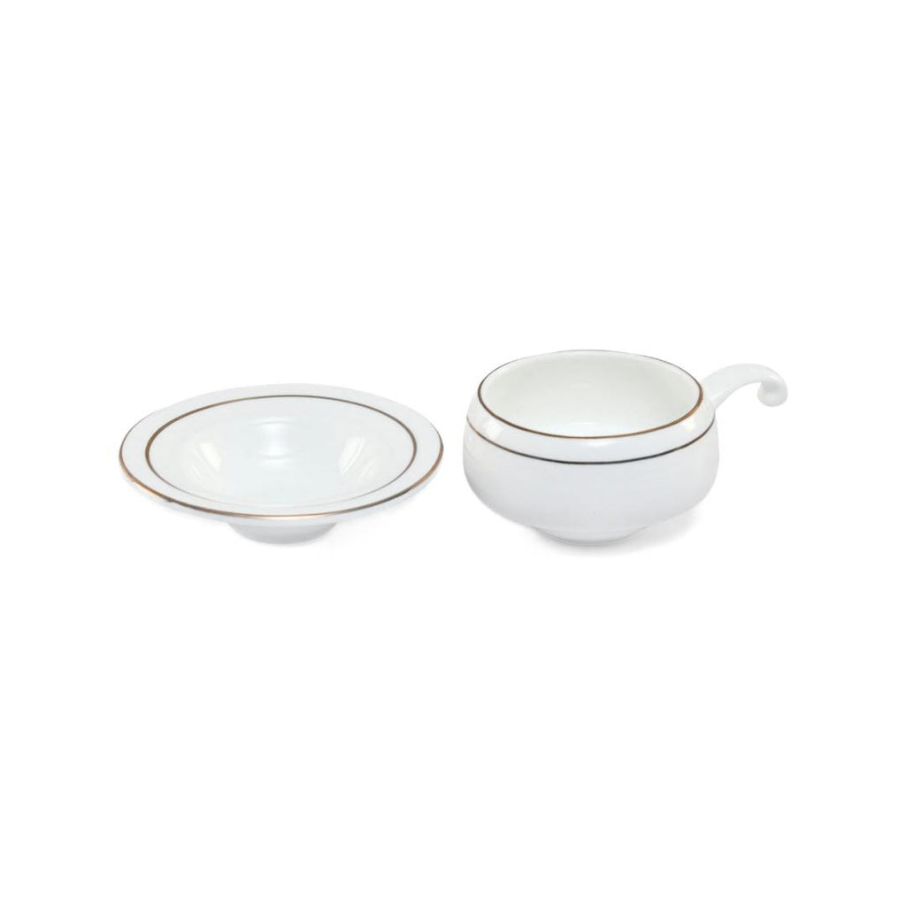 Ebony GLDLE LILIPUT GL110 180 ml Cup & Saucer Set of 12 (White)