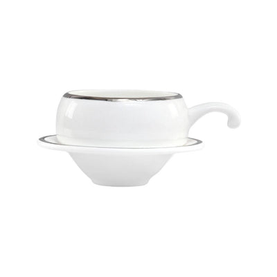 Ebony RNGGLD LILPUT PL350 180 ml Cup & Saucer Set of 12 (White)