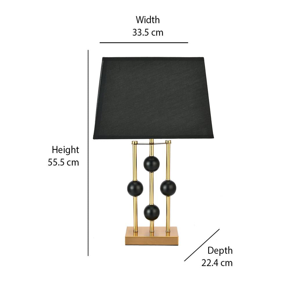 Trio Leg Sleek Table Lamp (Black & Gold)