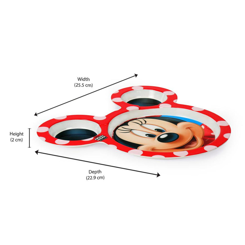 Minnie Face Chip & Dip Plate (Multicolor)