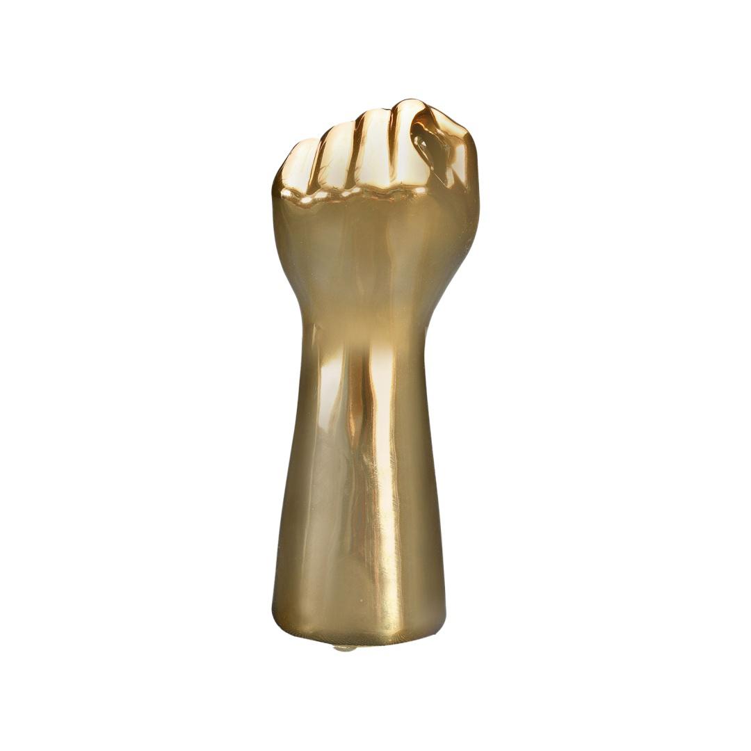 Holding Hand Decorative Ceramic Vase (Black & Gold)