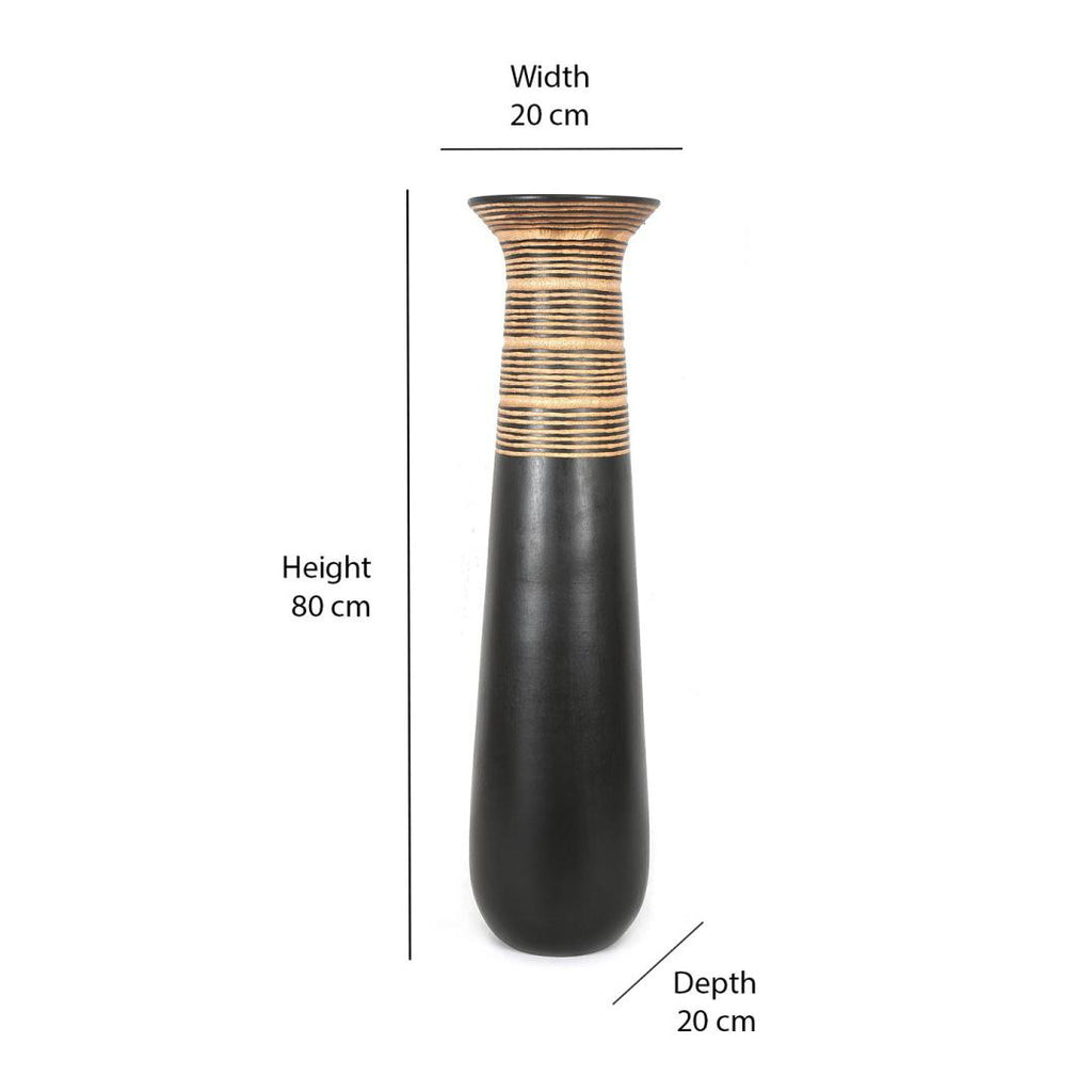 Tribal Thread Vase (Brown)