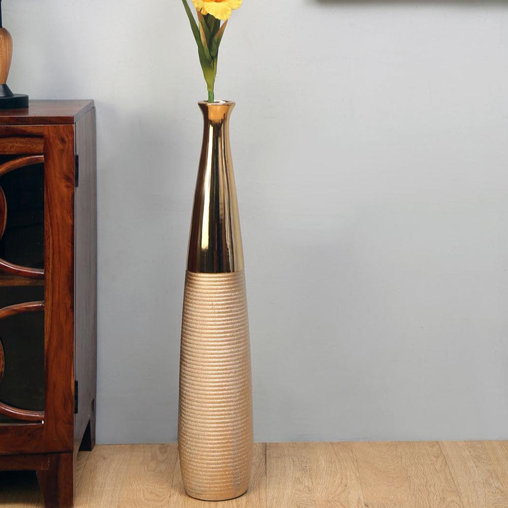 Bella Slim Thread Vase (Gold)