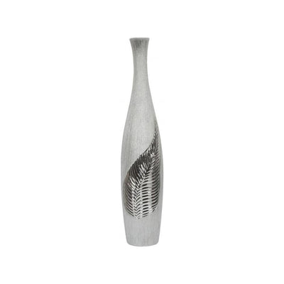 Sigma Leaf Vase (Black & Silver)