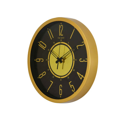 Opulence Analog Wall Clock Black & Gold