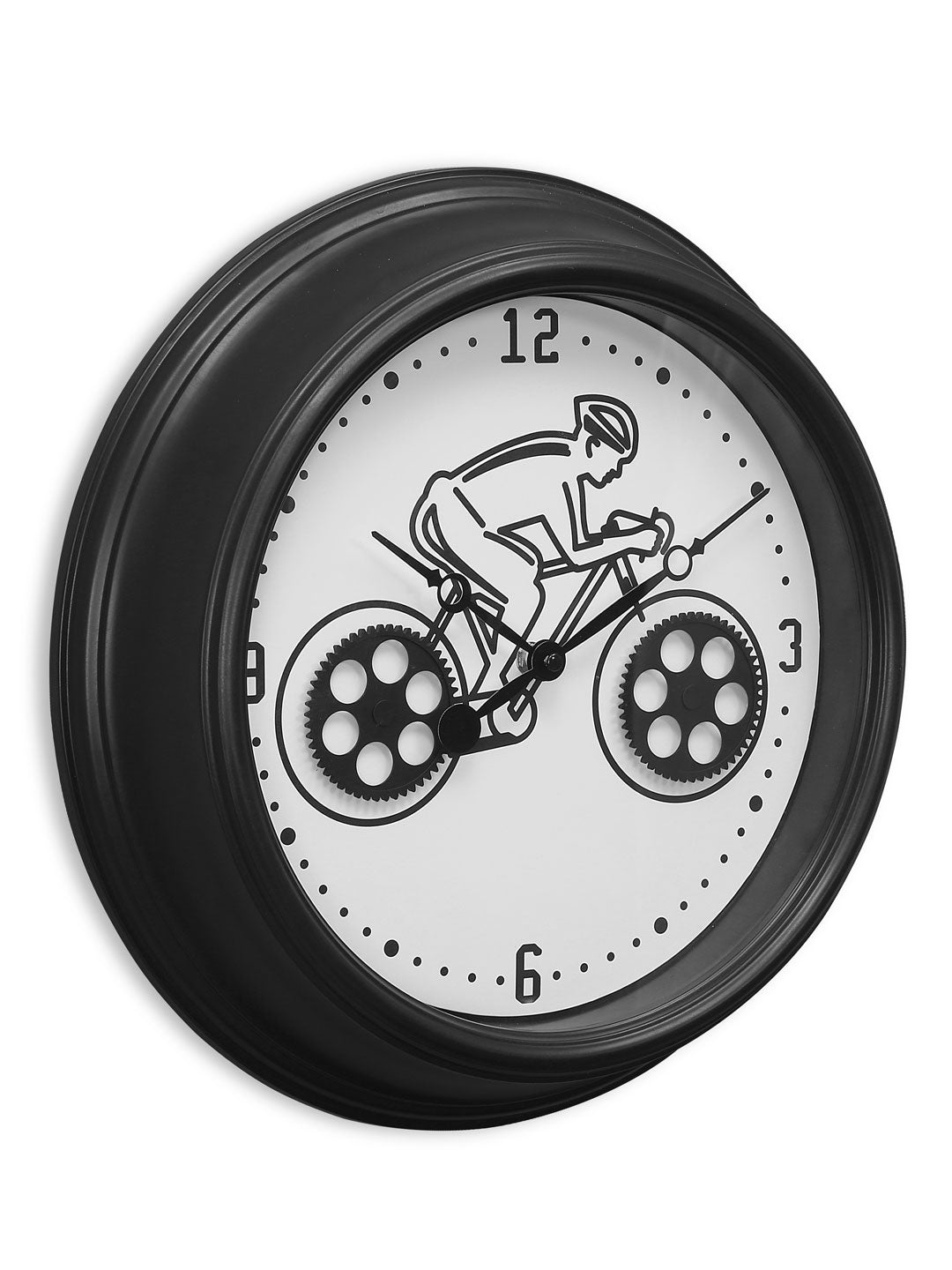 Cycling Man Wall Clock (Black & White)