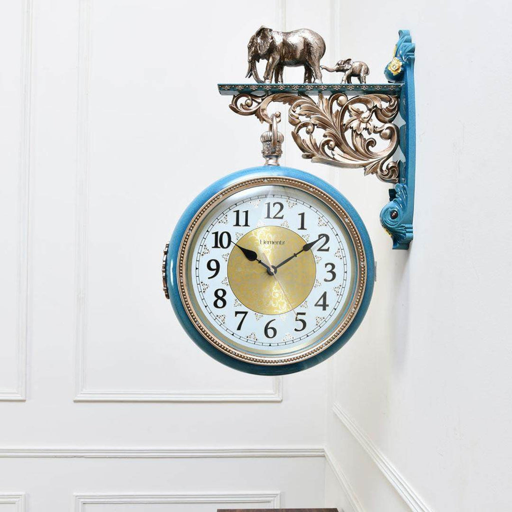 Elephant Station Clock (Gold)