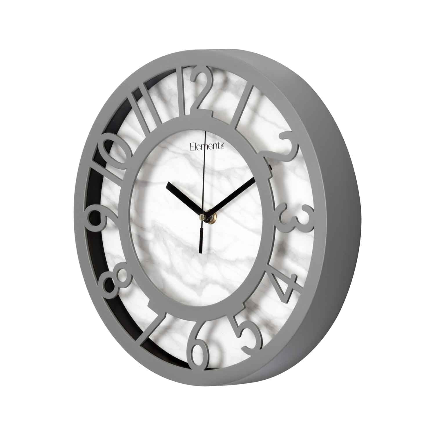 Marbelo Fig Analog Wall Clock Grey & White