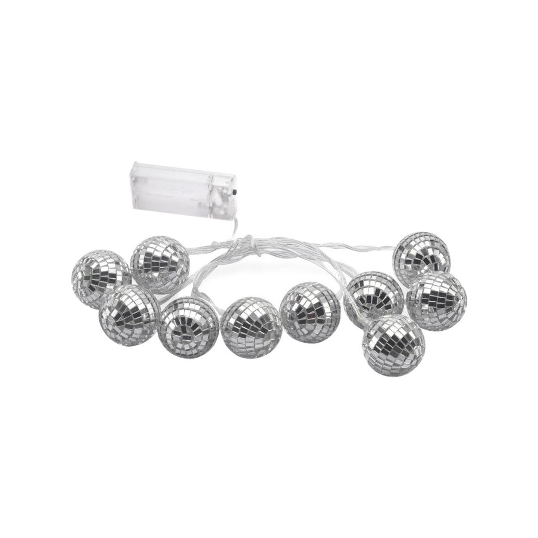 Disco Ball Festive String Light (Silver)