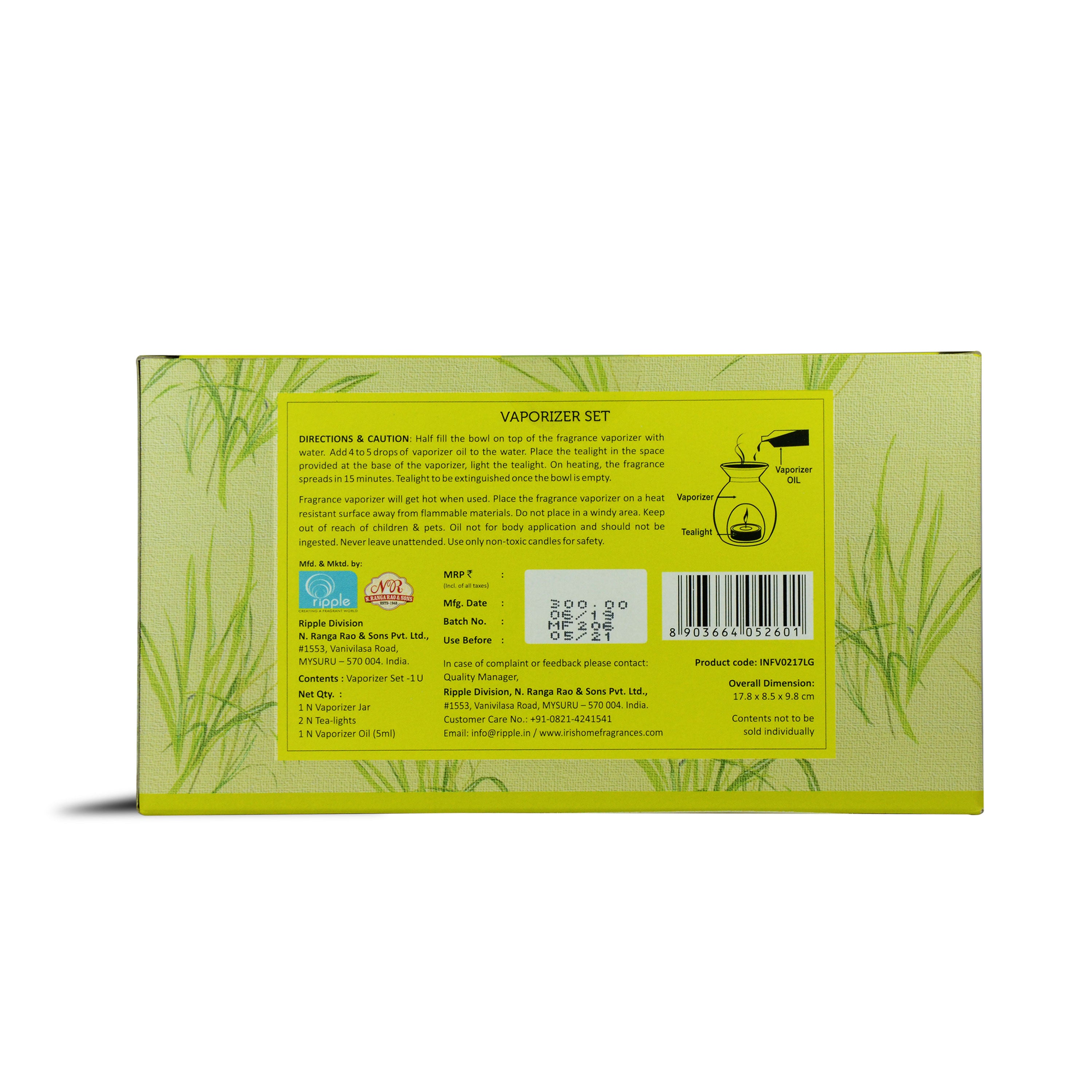 Iris Vapouriser Set 5Ml Lemon grass( Green)