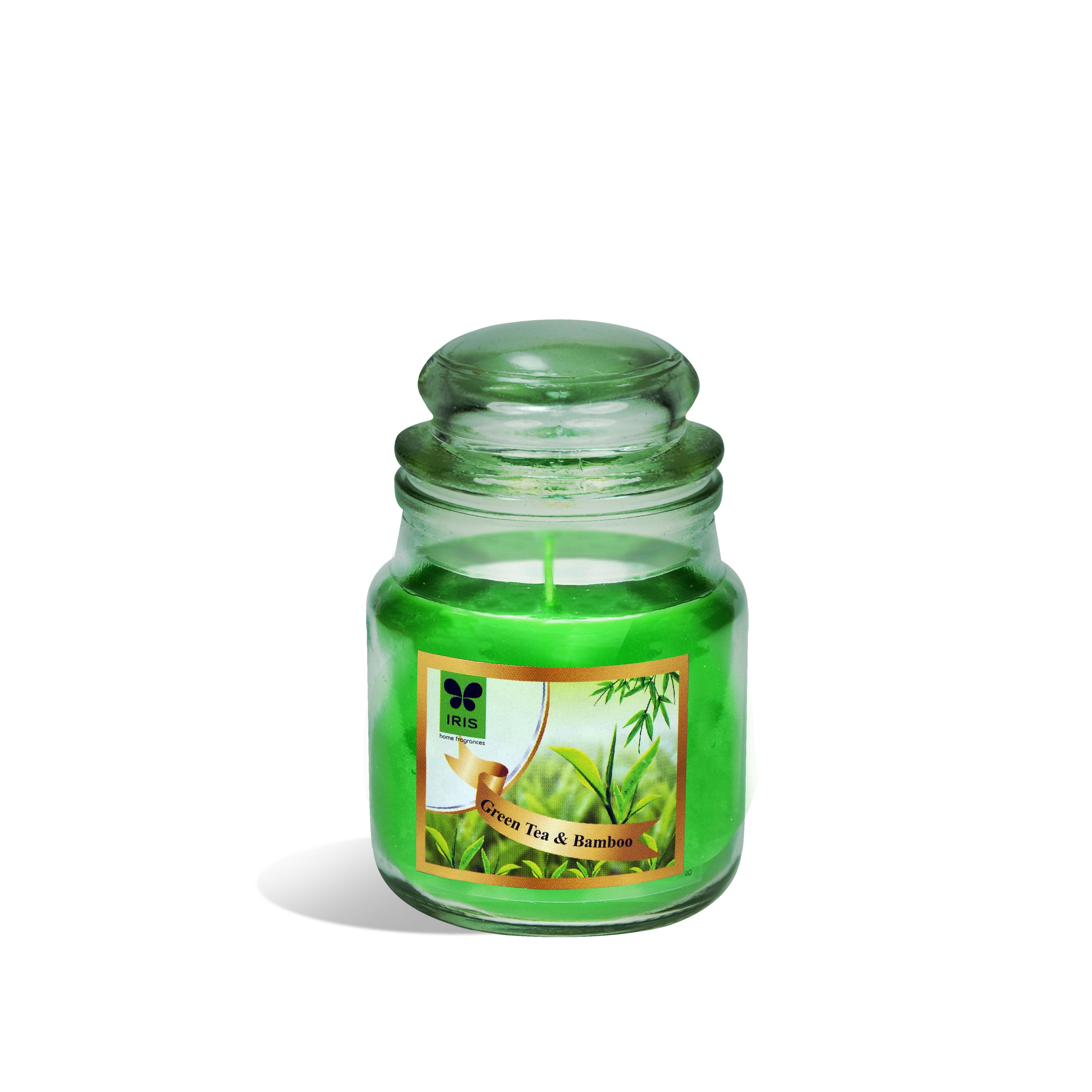 Iris Jar Candle Green Tea & Bamboo( Green)
